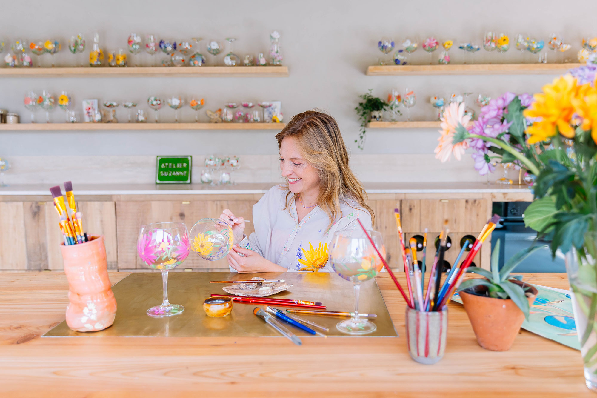 Handgeschilderde glazen collectie 1