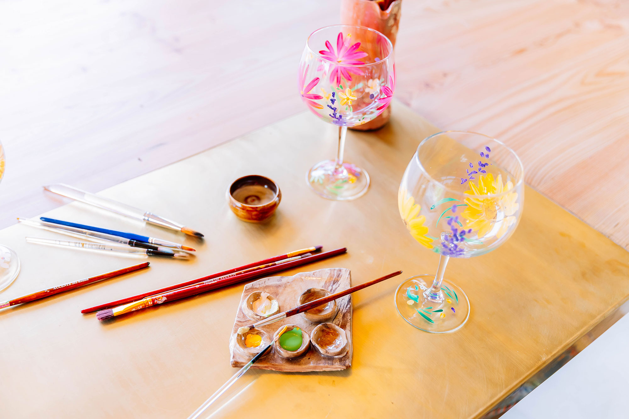 Handgeschilderde glazen collectie 3